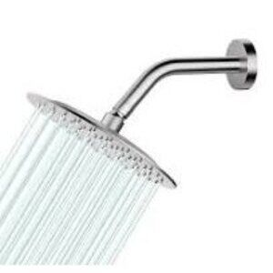 AULEEND ALL Metal Rain Shower Head Silver Brushed Nickle Thin Modern 10"